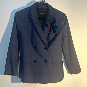 Double breasted blue plaid